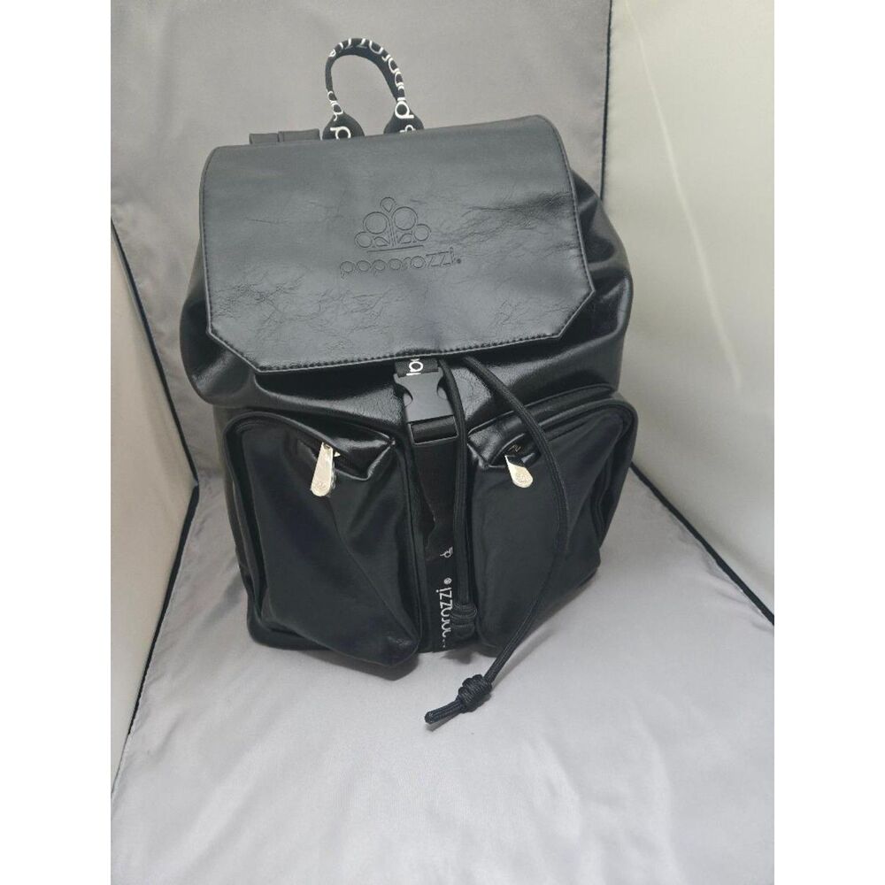 Paparazzi Accessories Chic Black Vegan Leather Backpack NWOT